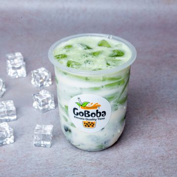 303_Honeydew Cheese Cream Boba Tea